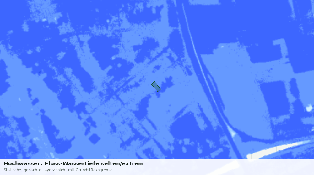 Statische Kartenansicht: Hochwasser: Fluss-Wassertiefe selten/extrem