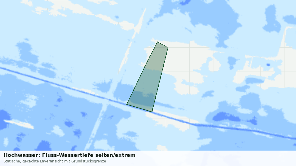Statische Kartenansicht: Hochwasser: Fluss-Wassertiefe selten/extrem
