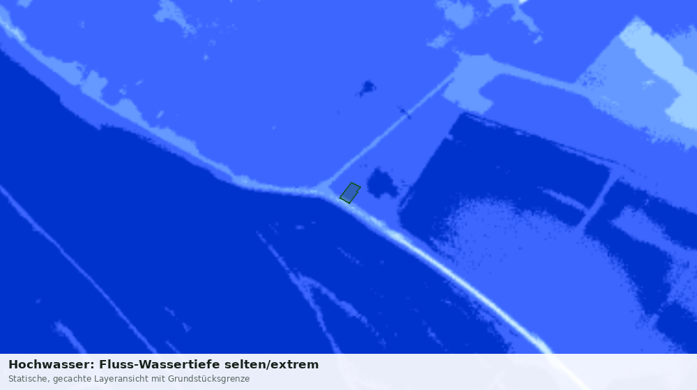 Statische Kartenansicht: Hochwasser: Fluss-Wassertiefe selten/extrem