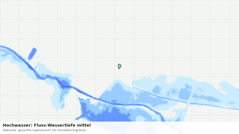 Statische Kartenansicht: Hochwasser: Fluss-Wassertiefe mittel