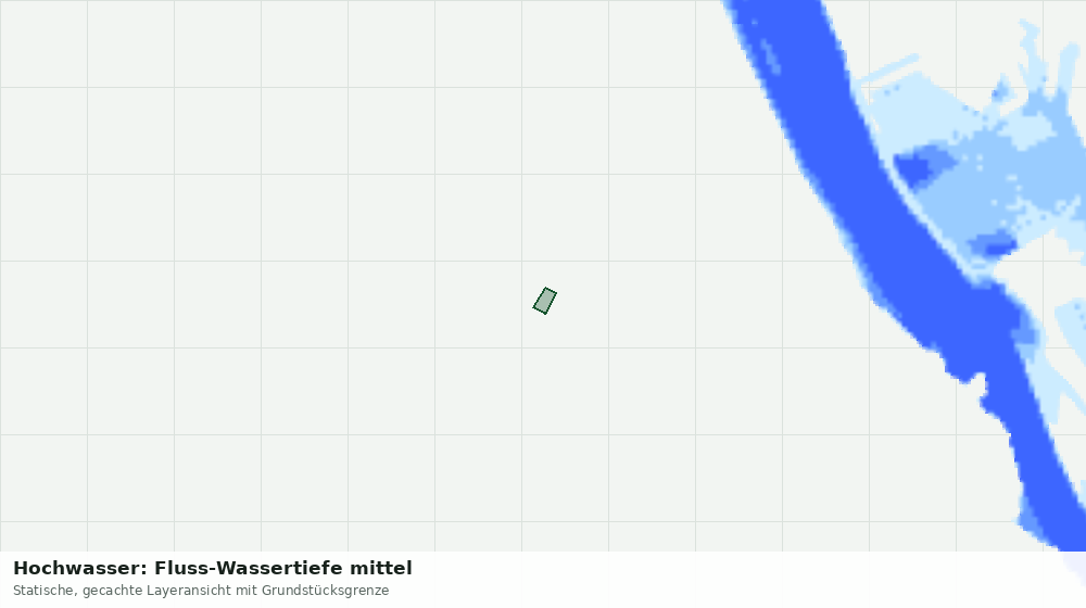 Statische Kartenansicht: Hochwasser: Fluss-Wassertiefe mittel
