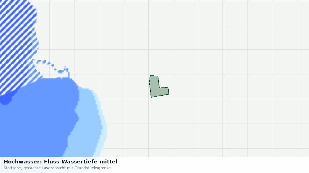 Statische Kartenansicht: Hochwasser: Fluss-Wassertiefe mittel