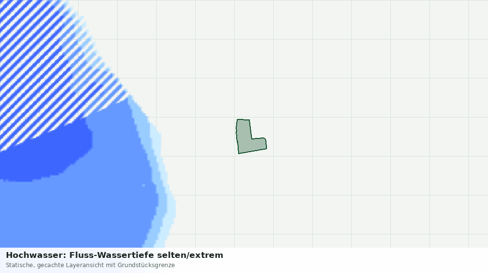 Statische Kartenansicht: Hochwasser: Fluss-Wassertiefe selten/extrem