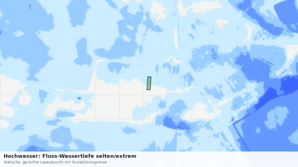 Statische Kartenansicht: Hochwasser: Fluss-Wassertiefe selten/extrem