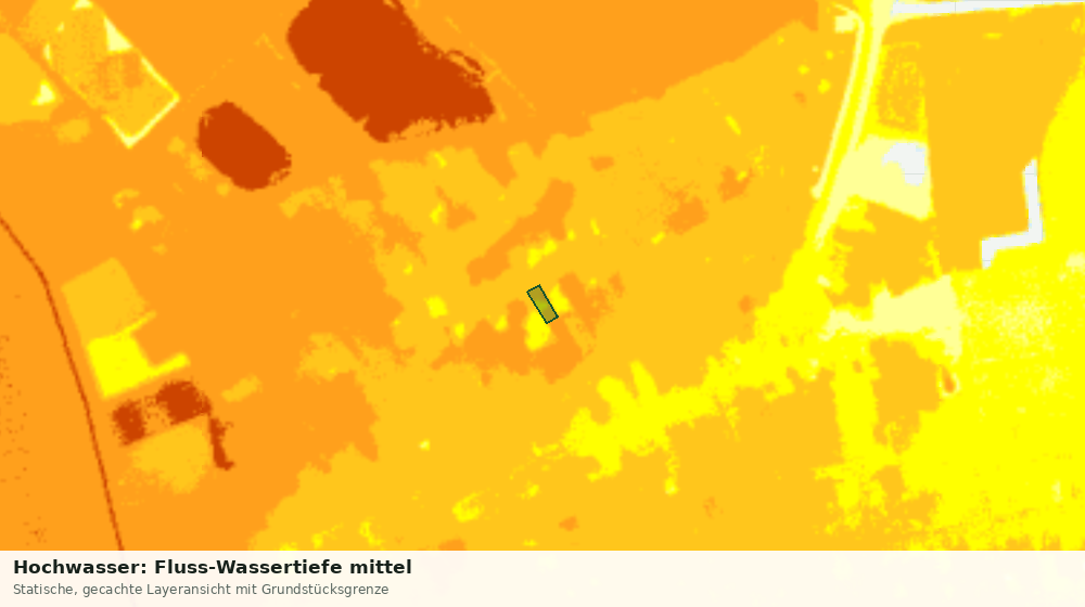 Statische Kartenansicht: Hochwasser: Fluss-Wassertiefe mittel