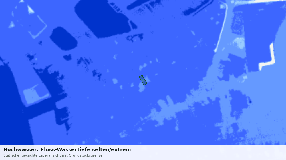 Statische Kartenansicht: Hochwasser: Fluss-Wassertiefe selten/extrem