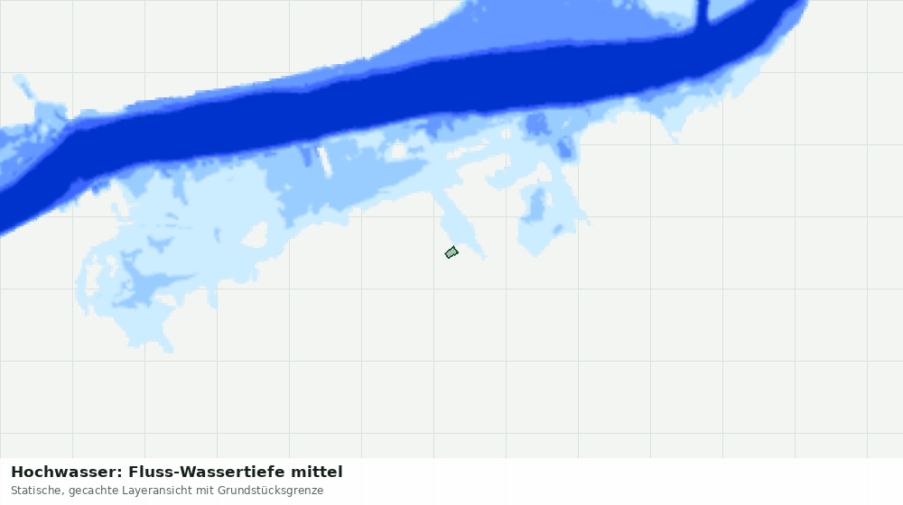 Statische Kartenansicht: Hochwasser: Fluss-Wassertiefe mittel