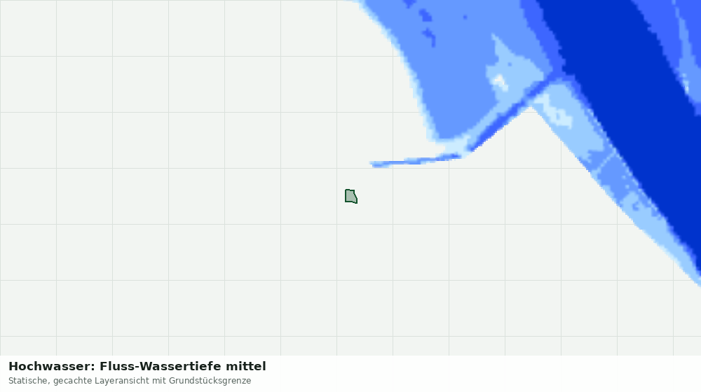 Statische Kartenansicht: Hochwasser: Fluss-Wassertiefe mittel