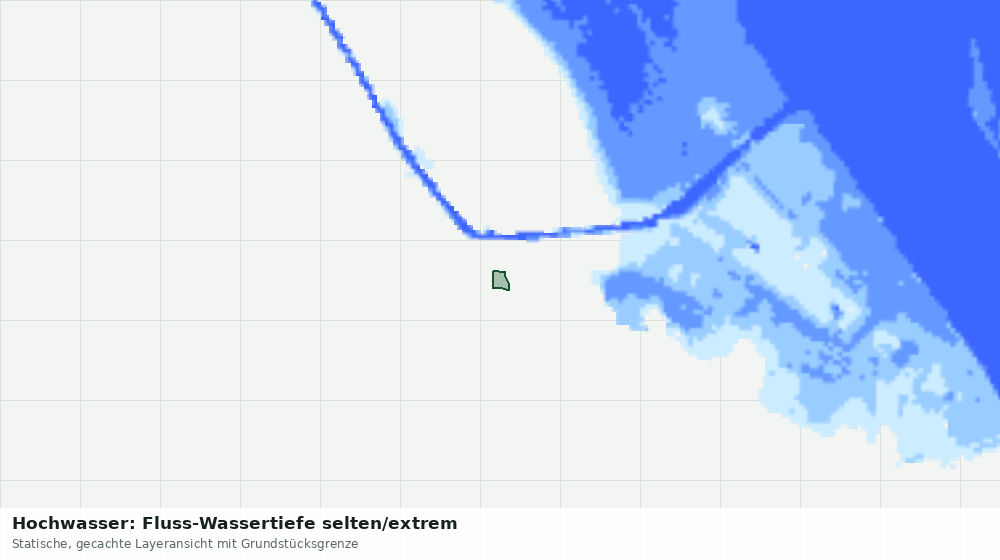 Statische Kartenansicht: Hochwasser: Fluss-Wassertiefe selten/extrem