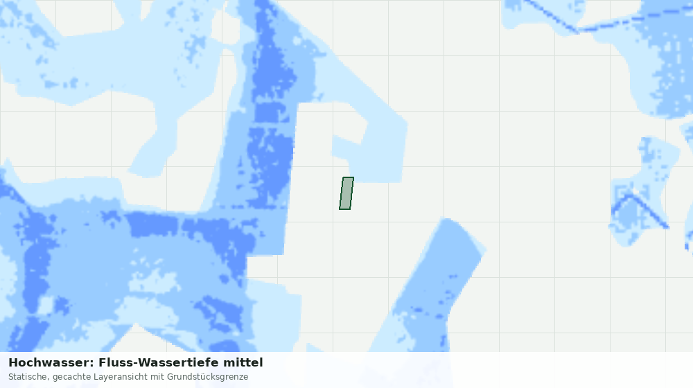 Statische Kartenansicht: Hochwasser: Fluss-Wassertiefe mittel