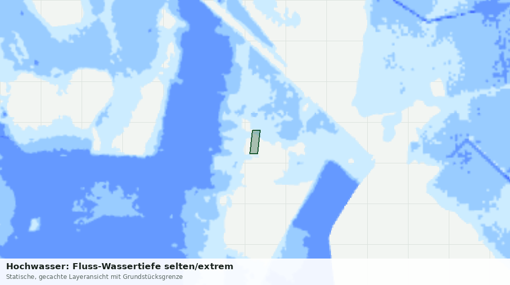 Statische Kartenansicht: Hochwasser: Fluss-Wassertiefe selten/extrem