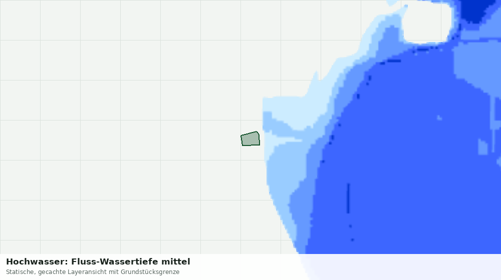 Statische Kartenansicht: Hochwasser: Fluss-Wassertiefe mittel