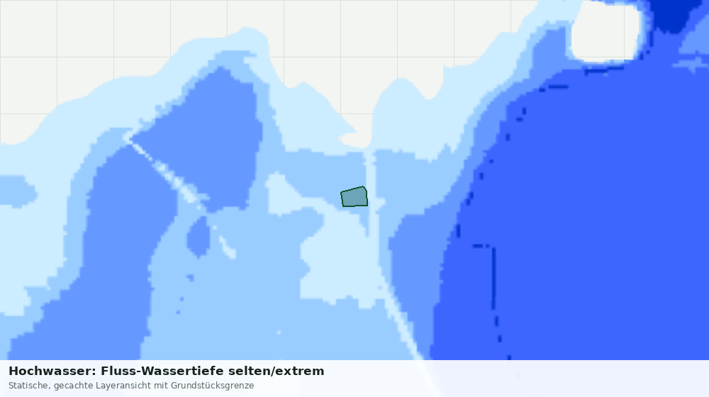 Statische Kartenansicht: Hochwasser: Fluss-Wassertiefe selten/extrem