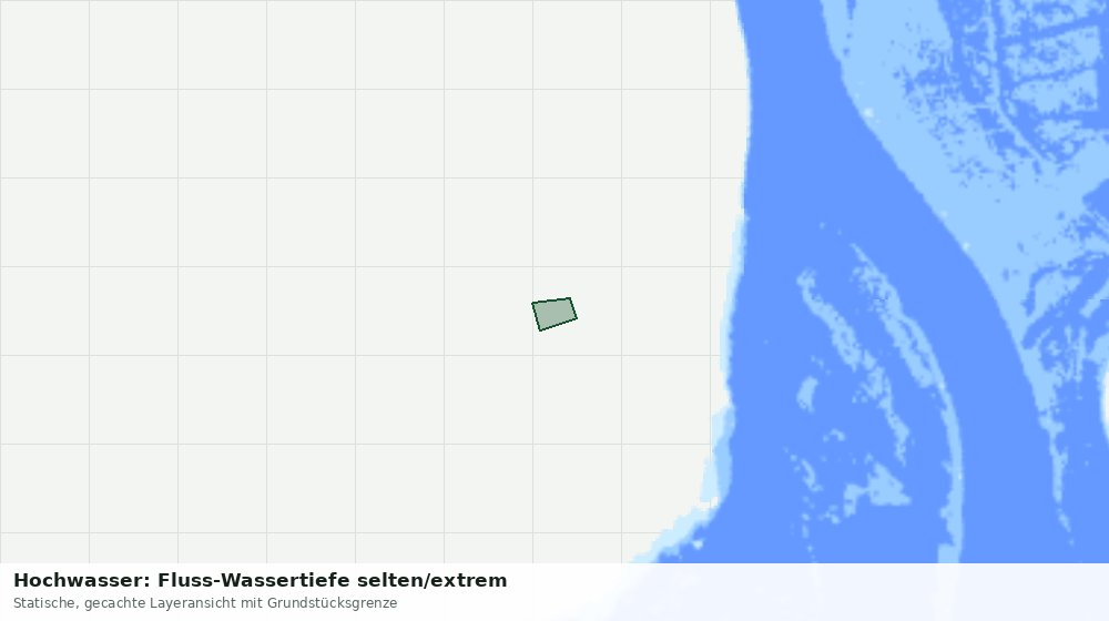 Statische Kartenansicht: Hochwasser: Fluss-Wassertiefe selten/extrem
