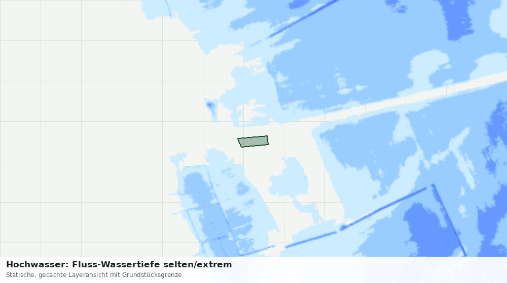 Statische Kartenansicht: Hochwasser: Fluss-Wassertiefe selten/extrem