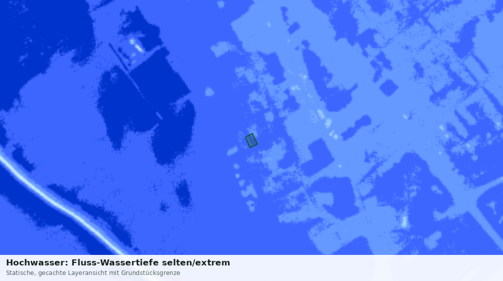 Statische Kartenansicht: Hochwasser: Fluss-Wassertiefe selten/extrem