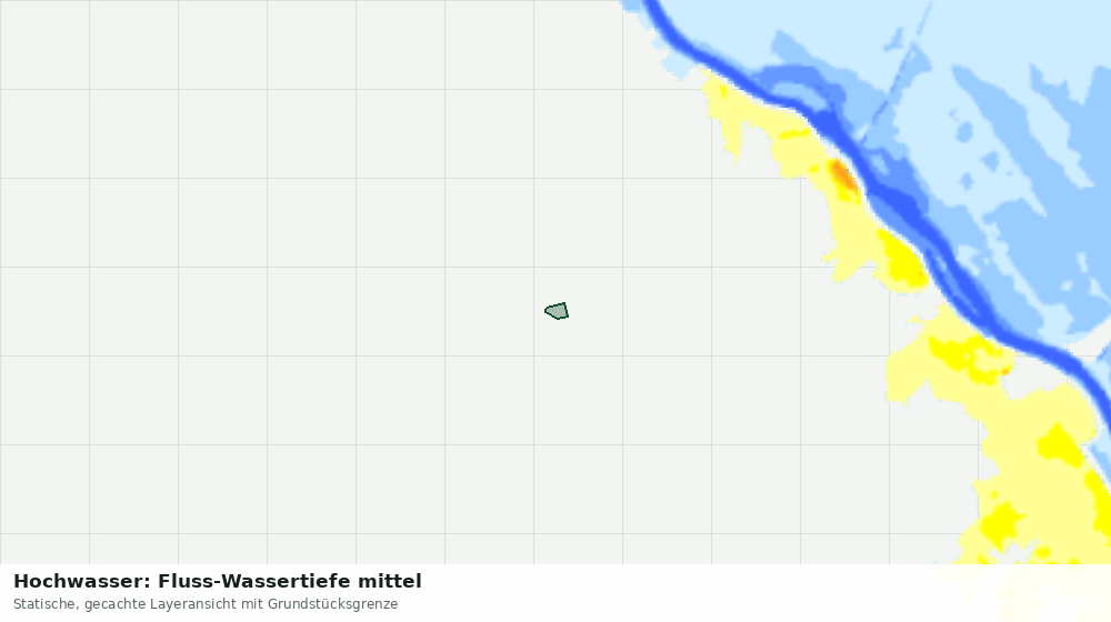 Statische Kartenansicht: Hochwasser: Fluss-Wassertiefe mittel