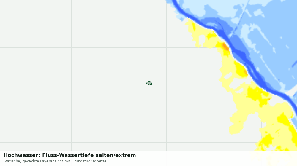 Statische Kartenansicht: Hochwasser: Fluss-Wassertiefe selten/extrem