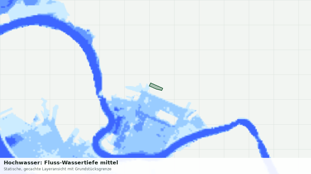 Statische Kartenansicht: Hochwasser: Fluss-Wassertiefe mittel