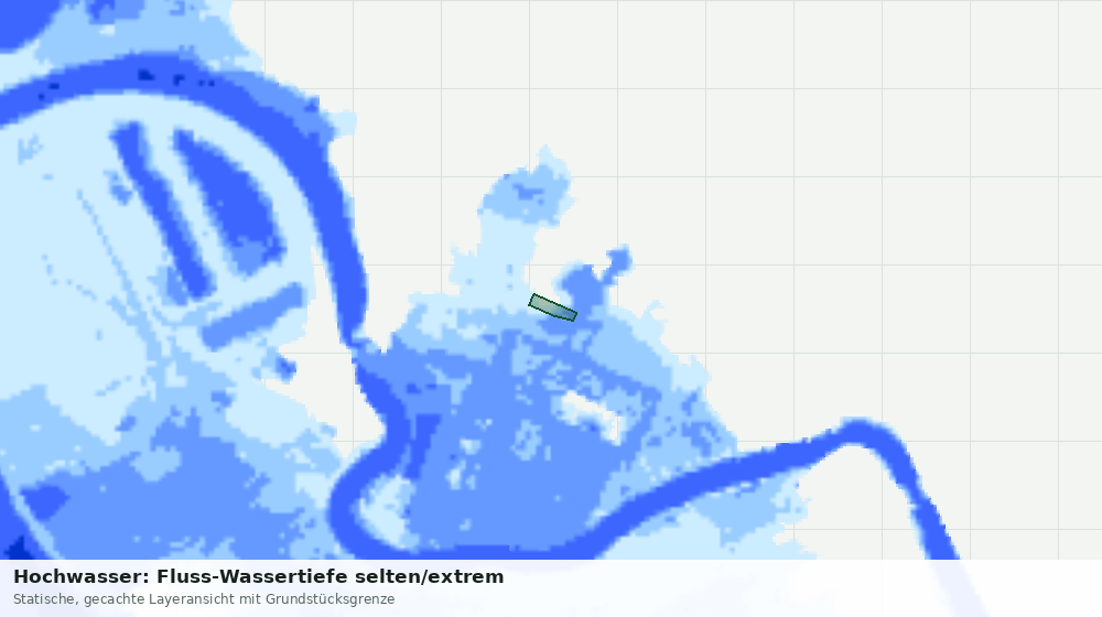 Statische Kartenansicht: Hochwasser: Fluss-Wassertiefe selten/extrem