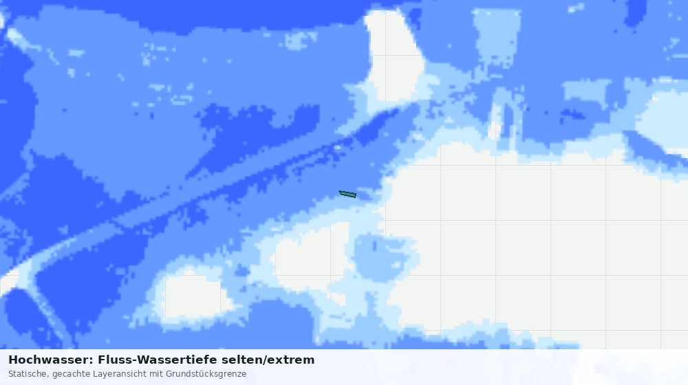 Statische Kartenansicht: Hochwasser: Fluss-Wassertiefe selten/extrem