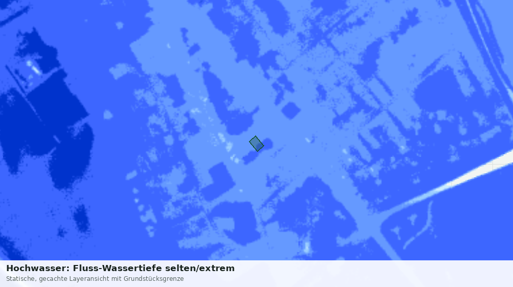 Statische Kartenansicht: Hochwasser: Fluss-Wassertiefe selten/extrem