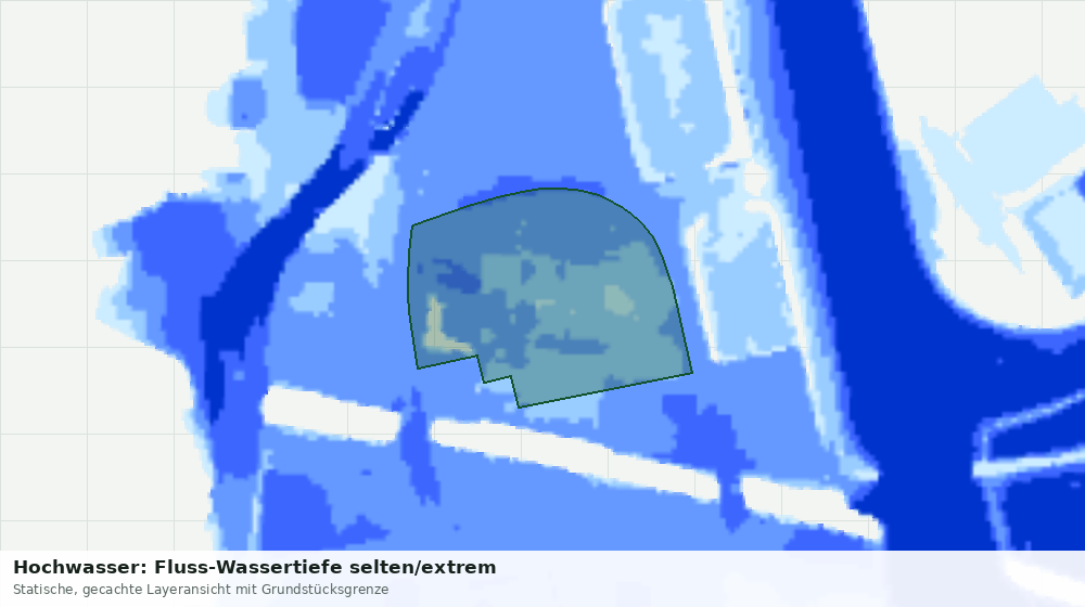 Statische Kartenansicht: Hochwasser: Fluss-Wassertiefe selten/extrem