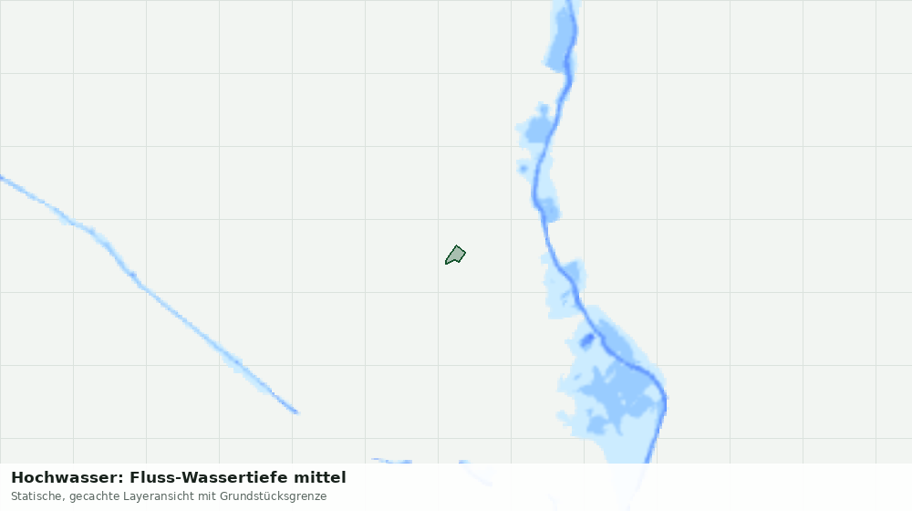 Statische Kartenansicht: Hochwasser: Fluss-Wassertiefe mittel