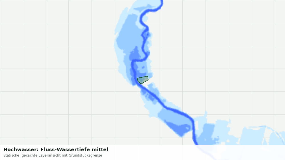Statische Kartenansicht: Hochwasser: Fluss-Wassertiefe mittel