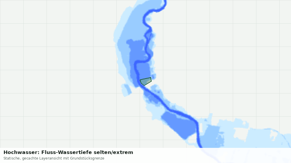 Statische Kartenansicht: Hochwasser: Fluss-Wassertiefe selten/extrem
