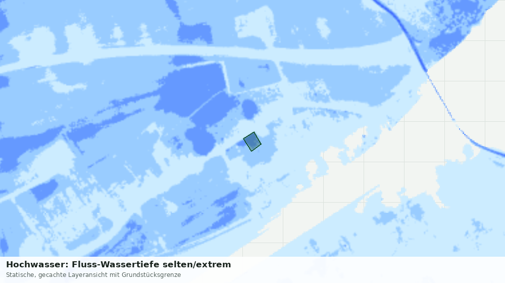 Statische Kartenansicht: Hochwasser: Fluss-Wassertiefe selten/extrem