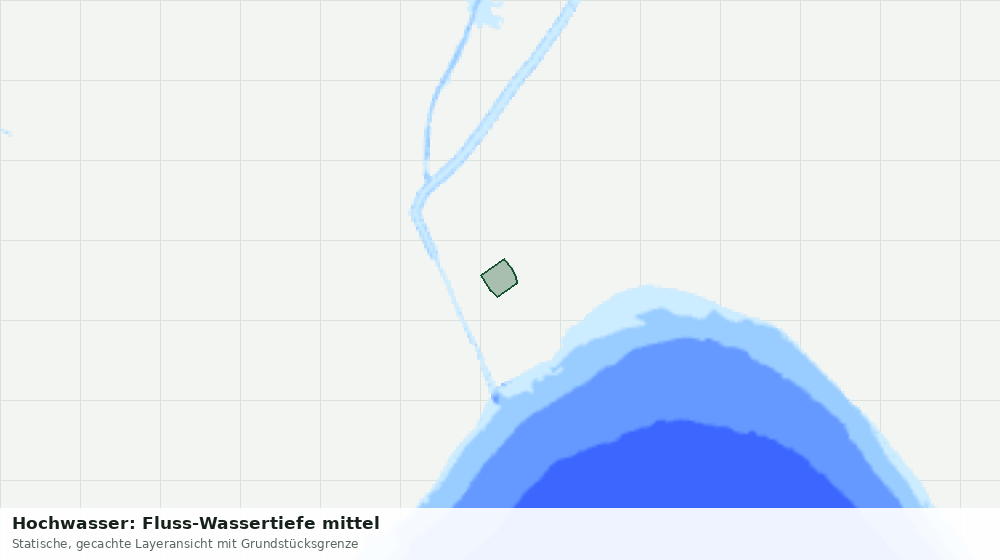 Statische Kartenansicht: Hochwasser: Fluss-Wassertiefe mittel