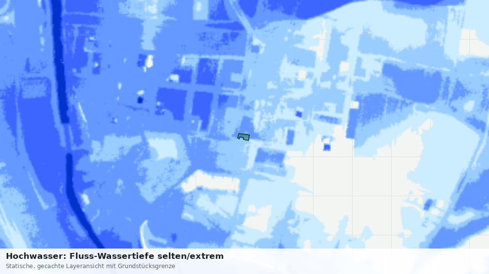 Statische Kartenansicht: Hochwasser: Fluss-Wassertiefe selten/extrem