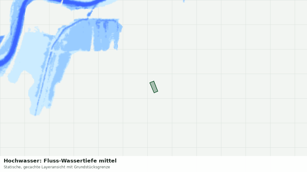Statische Kartenansicht: Hochwasser: Fluss-Wassertiefe mittel
