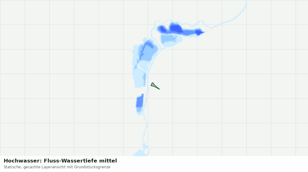 Statische Kartenansicht: Hochwasser: Fluss-Wassertiefe mittel