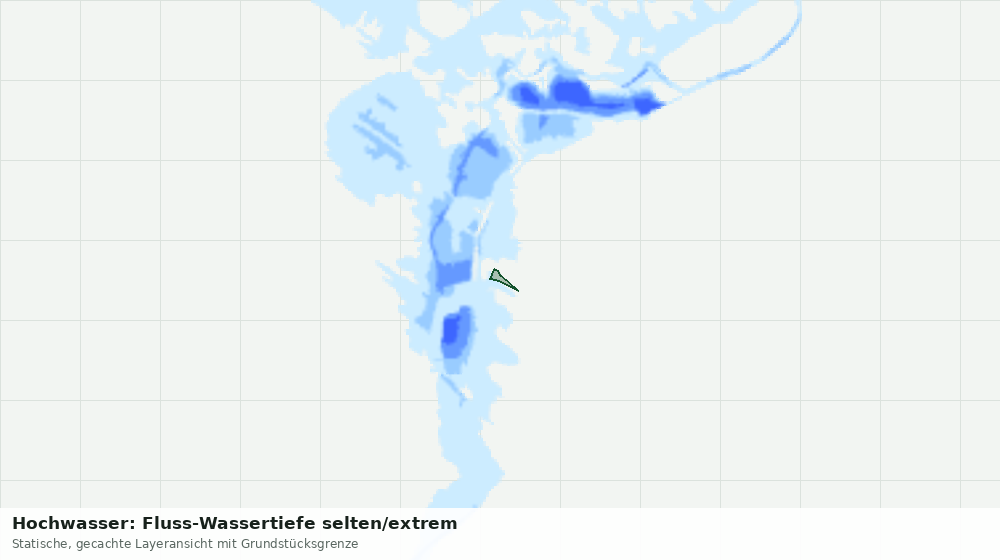 Statische Kartenansicht: Hochwasser: Fluss-Wassertiefe selten/extrem