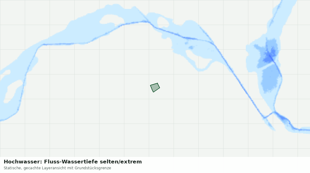 Statische Kartenansicht: Hochwasser: Fluss-Wassertiefe selten/extrem