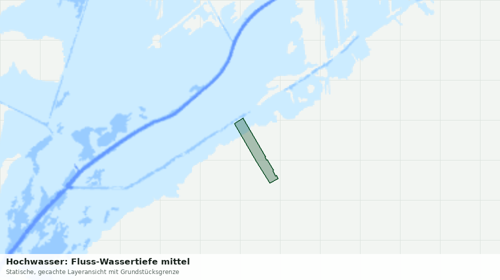 Statische Kartenansicht: Hochwasser: Fluss-Wassertiefe mittel