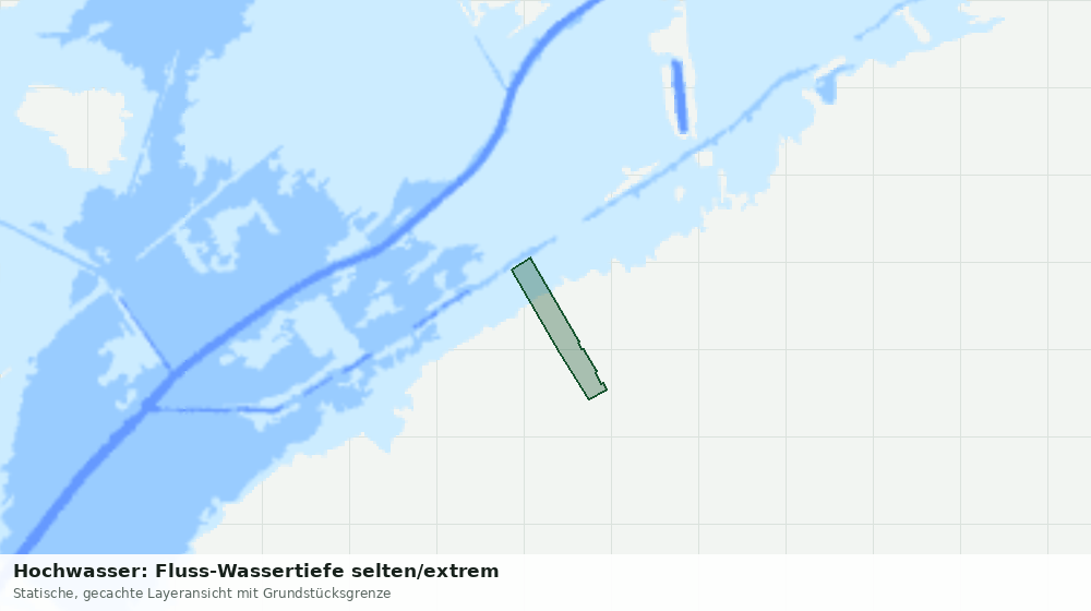 Statische Kartenansicht: Hochwasser: Fluss-Wassertiefe selten/extrem