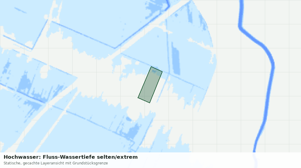Statische Kartenansicht: Hochwasser: Fluss-Wassertiefe selten/extrem