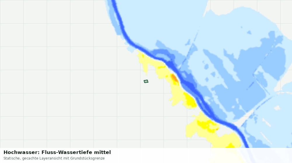 Statische Kartenansicht: Hochwasser: Fluss-Wassertiefe mittel
