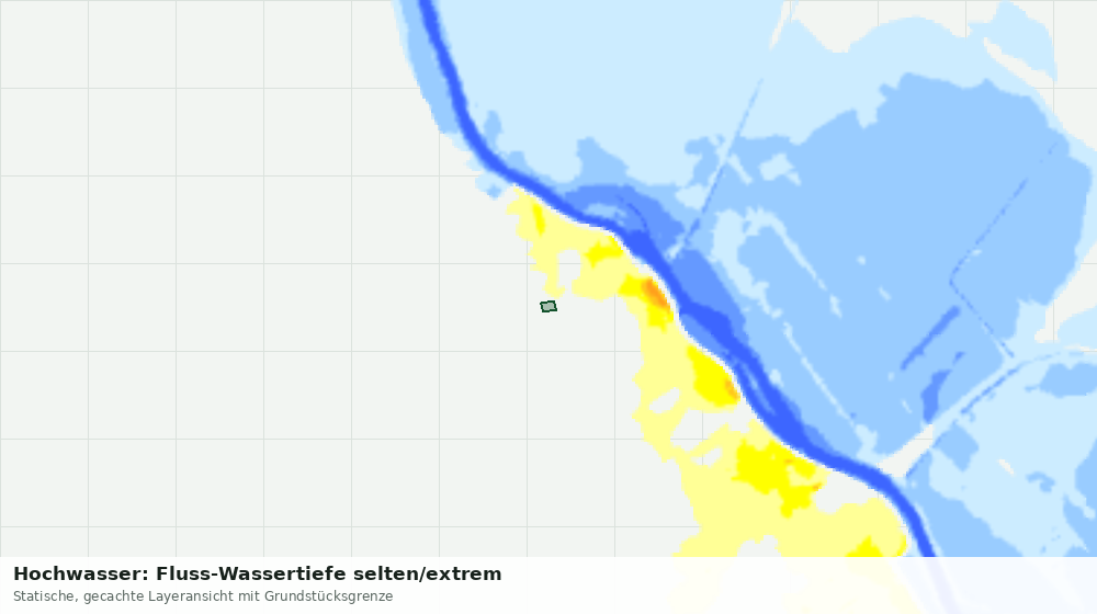 Statische Kartenansicht: Hochwasser: Fluss-Wassertiefe selten/extrem