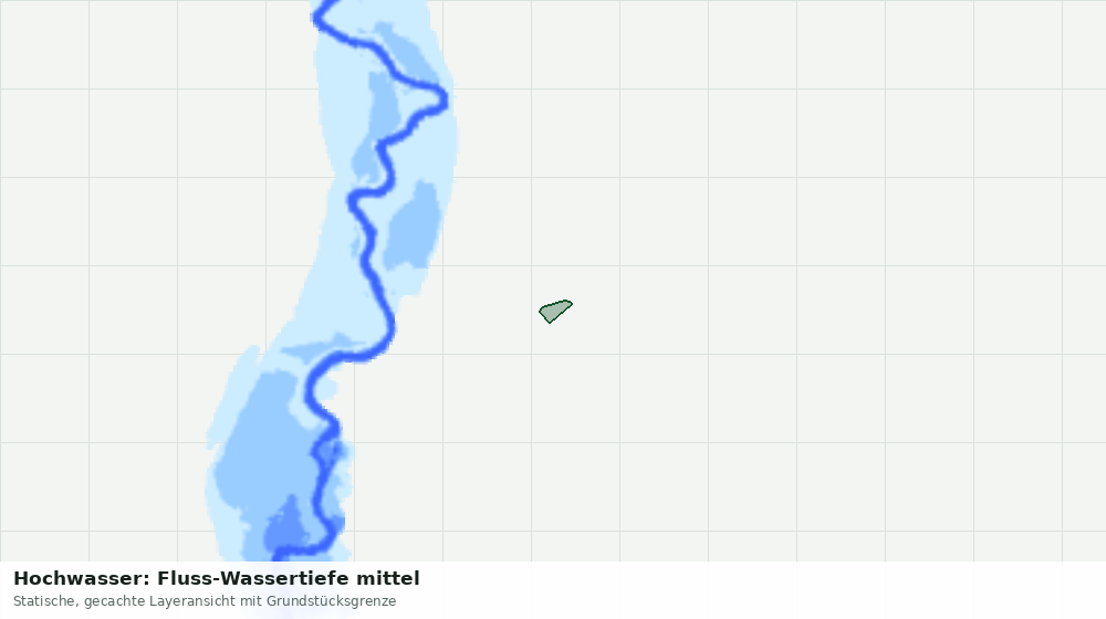 Statische Kartenansicht: Hochwasser: Fluss-Wassertiefe mittel