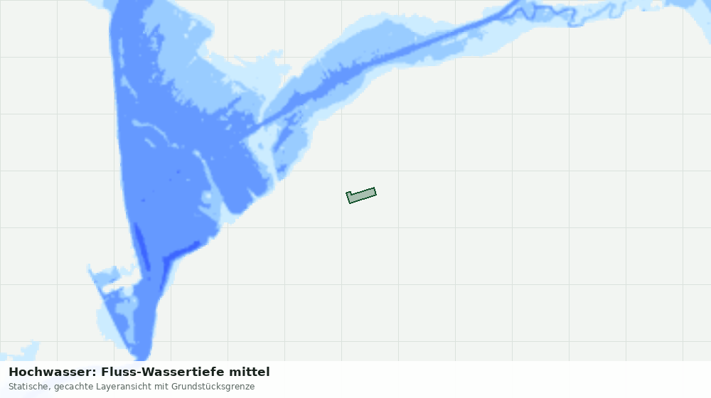 Statische Kartenansicht: Hochwasser: Fluss-Wassertiefe mittel