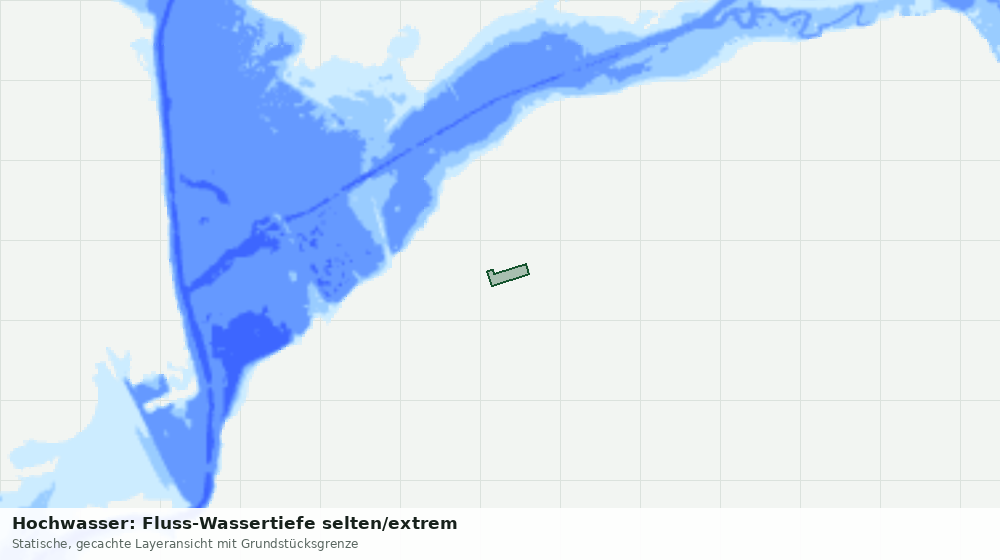 Statische Kartenansicht: Hochwasser: Fluss-Wassertiefe selten/extrem