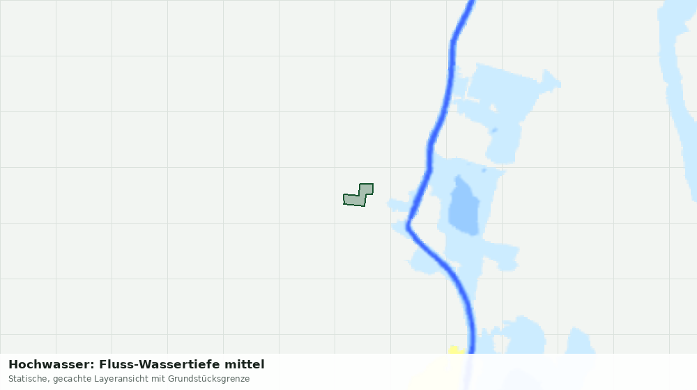 Statische Kartenansicht: Hochwasser: Fluss-Wassertiefe mittel