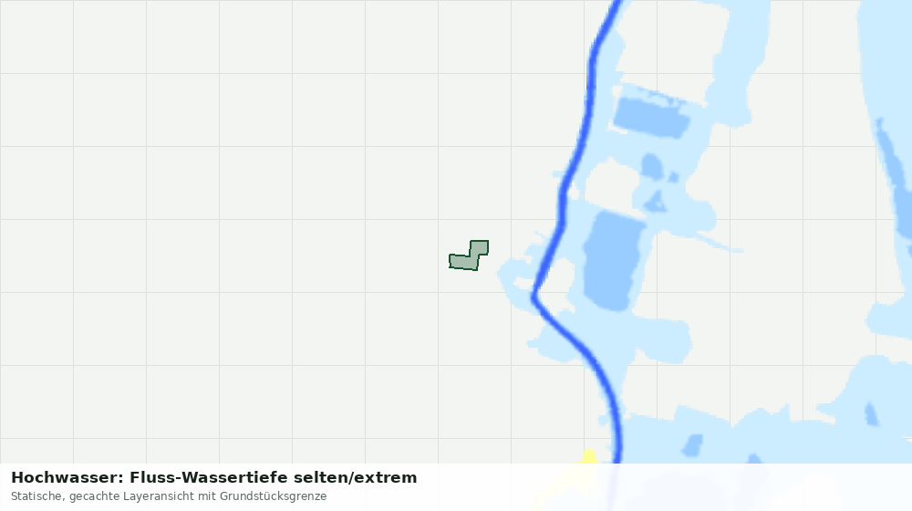 Statische Kartenansicht: Hochwasser: Fluss-Wassertiefe selten/extrem