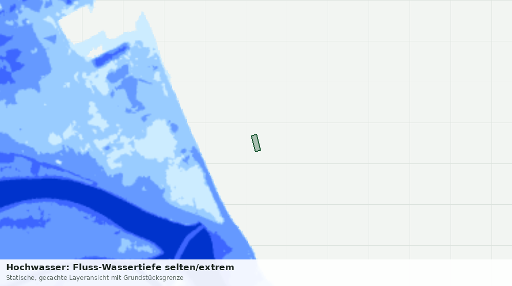 Statische Kartenansicht: Hochwasser: Fluss-Wassertiefe selten/extrem