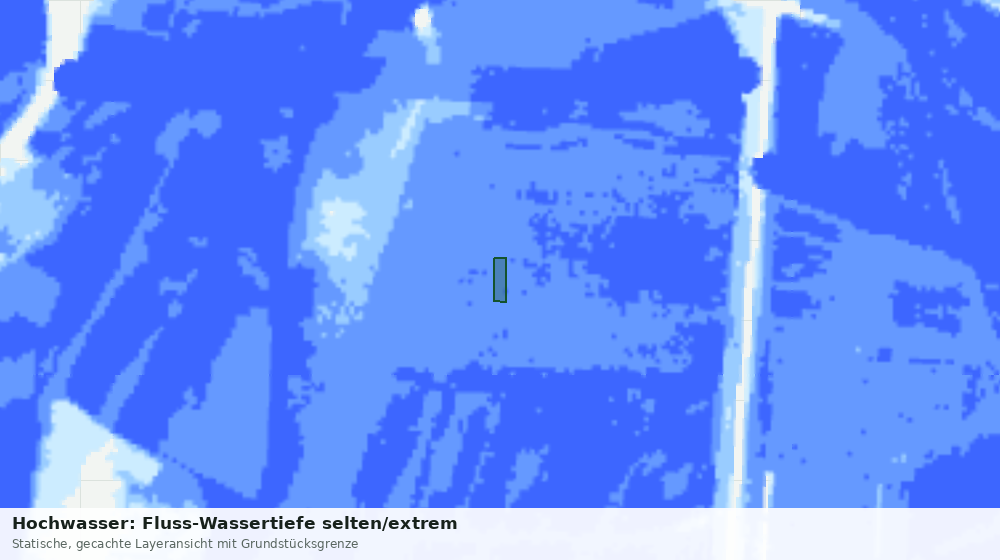 Statische Kartenansicht: Hochwasser: Fluss-Wassertiefe selten/extrem