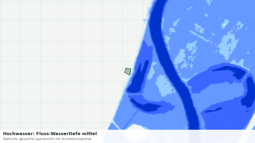 Statische Kartenansicht: Hochwasser: Fluss-Wassertiefe mittel